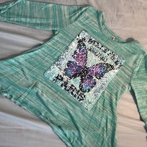Knit Works flip sequence shirt